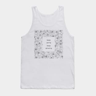 Keep Going Keep Growing black Tank Top